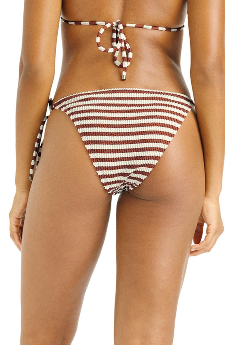 Vitamin A<sup>®</sup> Elle Side Tie Bikini Bottoms, Alternate, color, Red Ochre Stripe
