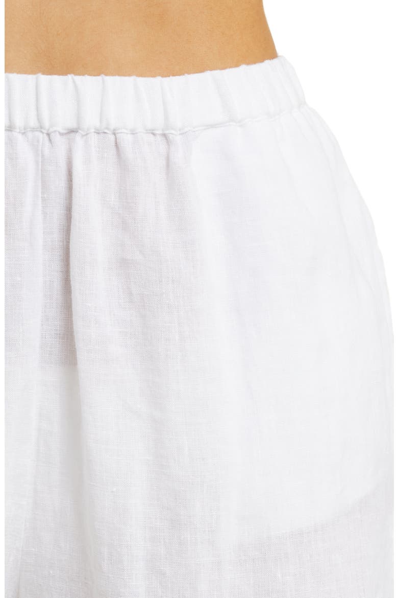 Tallows Linen Cover-Up Shorts, Alternate, color, ECO LINEN WHITE