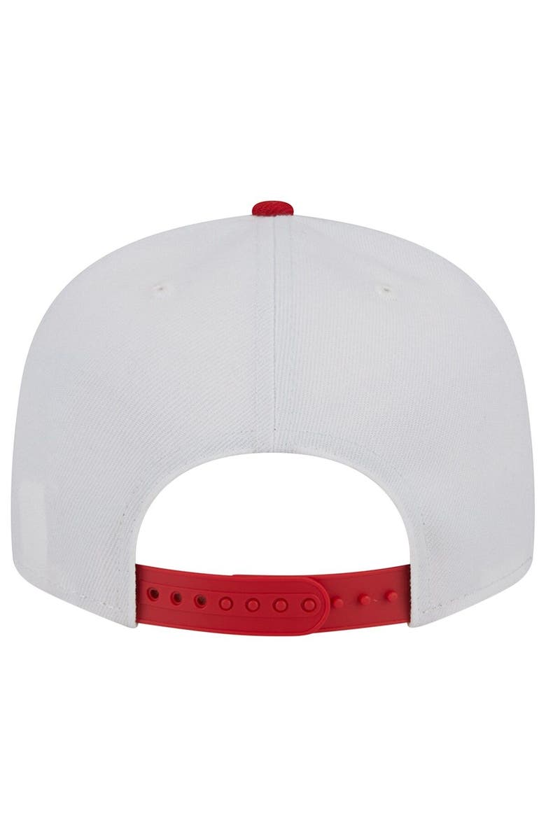 New Era Men's New Era White/Red Maryland Terrapins Two-Tone Layer 9FIFTY Snapback Hat, Alternate, color, 