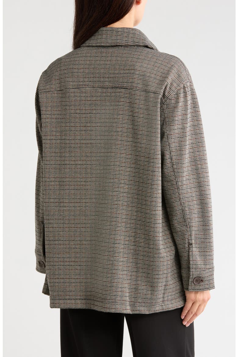 Houndstooth Button Front Jacket, Alternate, color, BLACK/ BROWN
