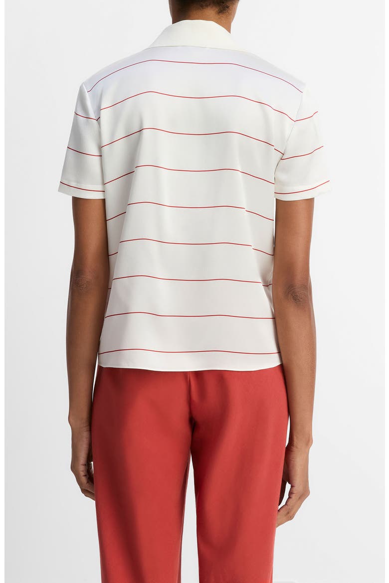 Stripe Relaxed Fit Polo, Alternate, color, CREAM/BRICK ROSE