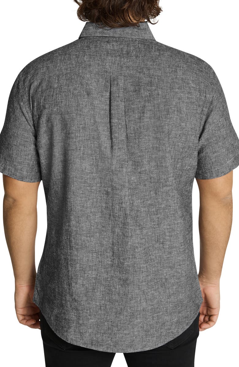 Johnny Bigg Tahiti Short Sleeve Linen Blend Button-Down Shirt, Alternate, color, 