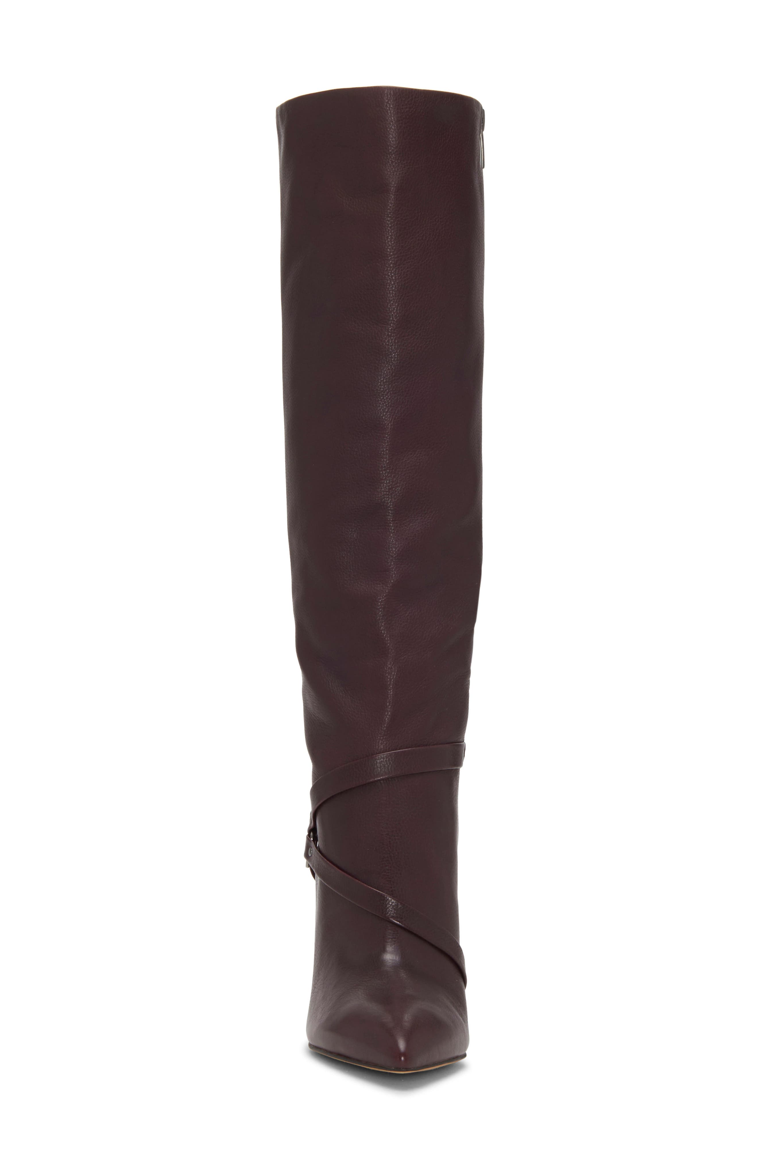 Charmina Knee High Boot, Alternate, color, RIBBON RED LEATHER