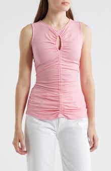 Emacha Ruched Sleeveless Tunic Top