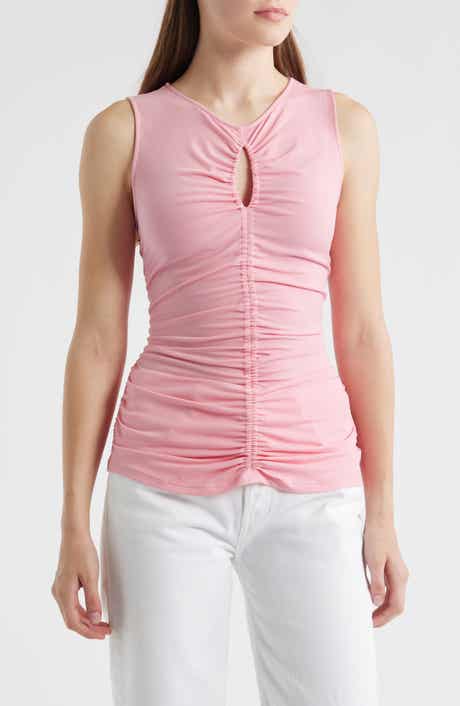 Emacha Ruched Sleeveless Tunic Top