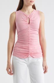 BOSS Emacha Ruched Sleeveless Tunic Top