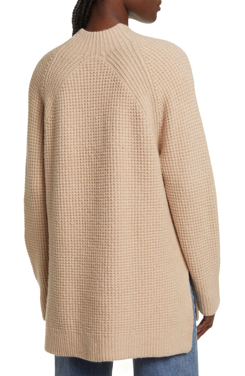 Treasure & Bond Mock Neck Waffle Knit Cotton Blend Sweater, Alternate, color, 