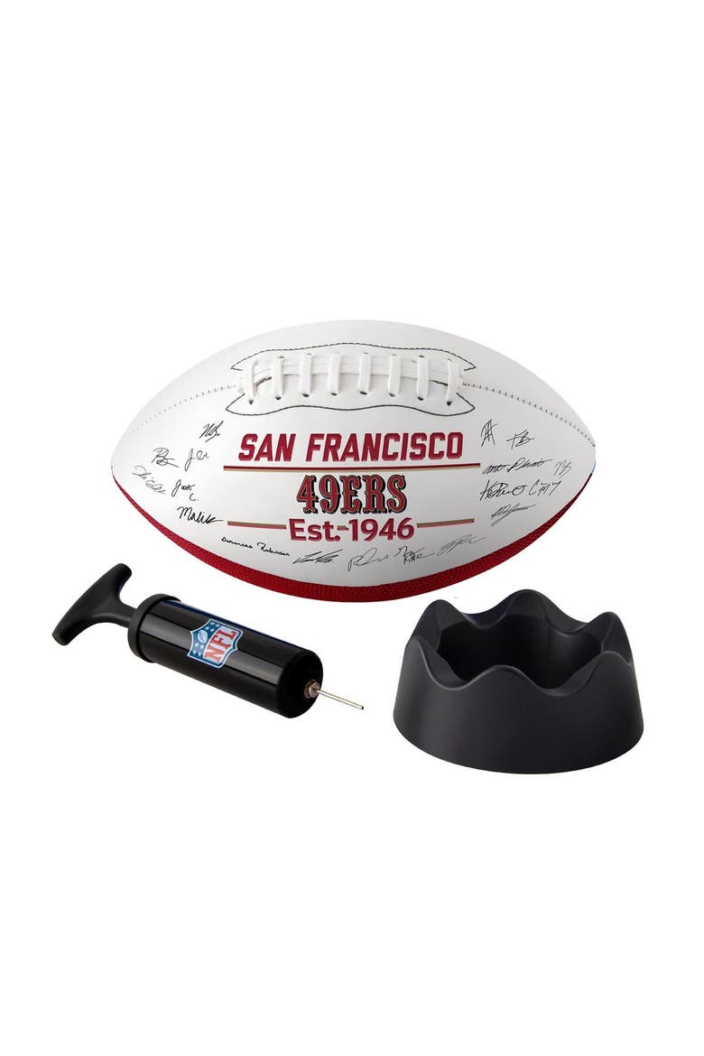 San Francisco 49ers 2025 Autograph Signature Football, Alternate, color, Cardinal