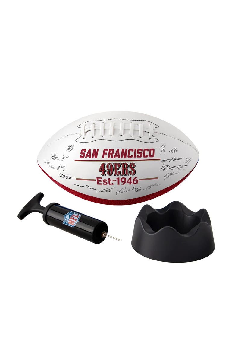 LOGO BRANDS San Francisco 49ers 2025 Autograph Signature Football, Alternate, color, Cardinal