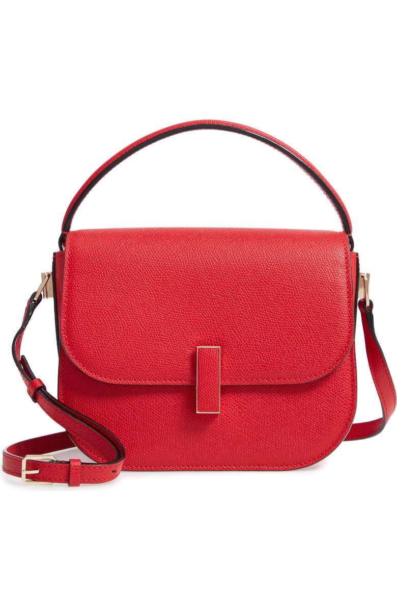 Valextra Iside Leather Top Handle Bag, Main, color,