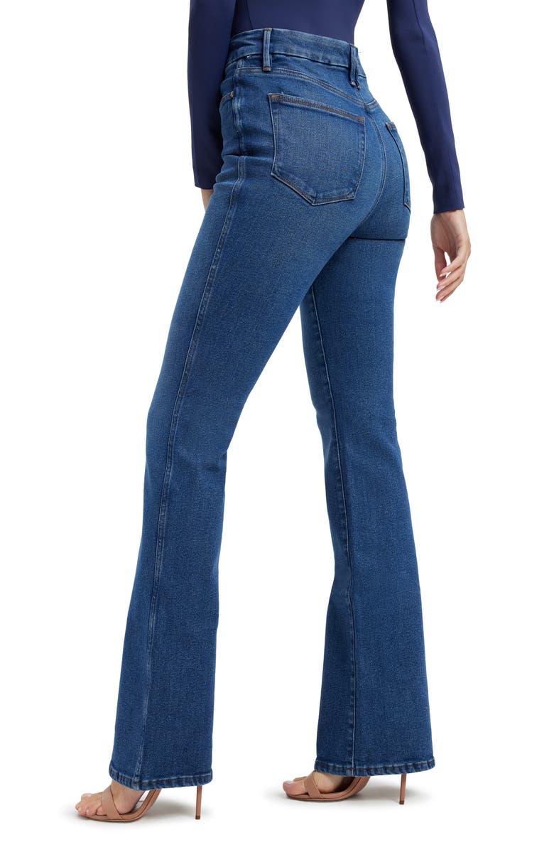 Good American Good Curve High Waist Bootcut Jeans, Alternate, color, 