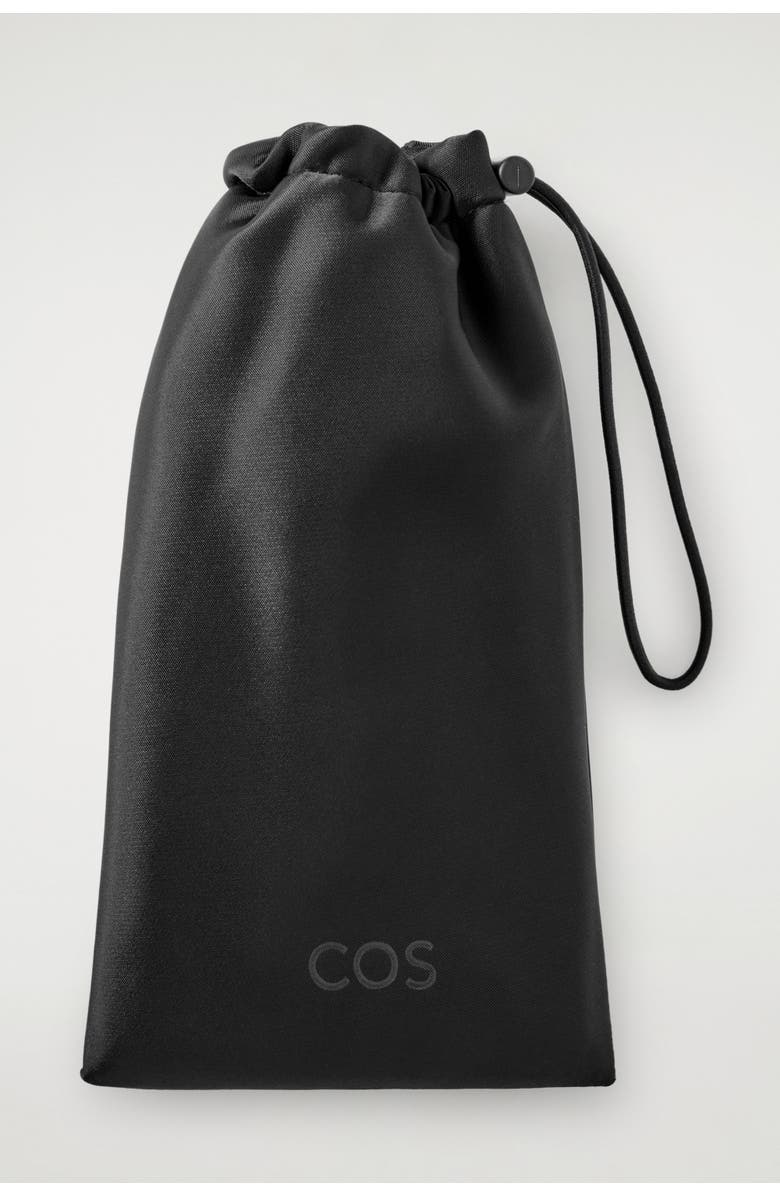 COS Oversized Square-Frame Aviator Sunglasses, Alternate, color, Black