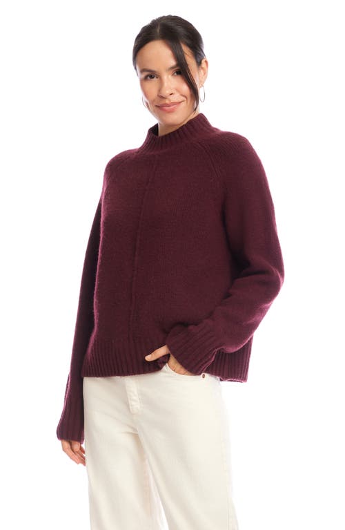 Karen Kane Turtleneck Sweater In Burgundy