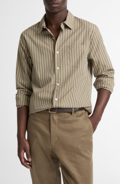 Tryon Stripe Button-Up Shirt