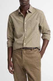 Vince Tryon Stripe Button-Up Shirt
