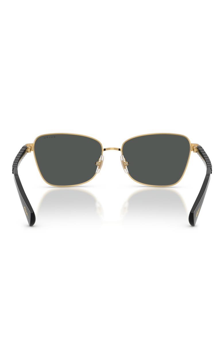 56mm Oversize Gradient Irregular Sunglasses, Alternate, color, SHINY GOLD / GREY GRADIENT