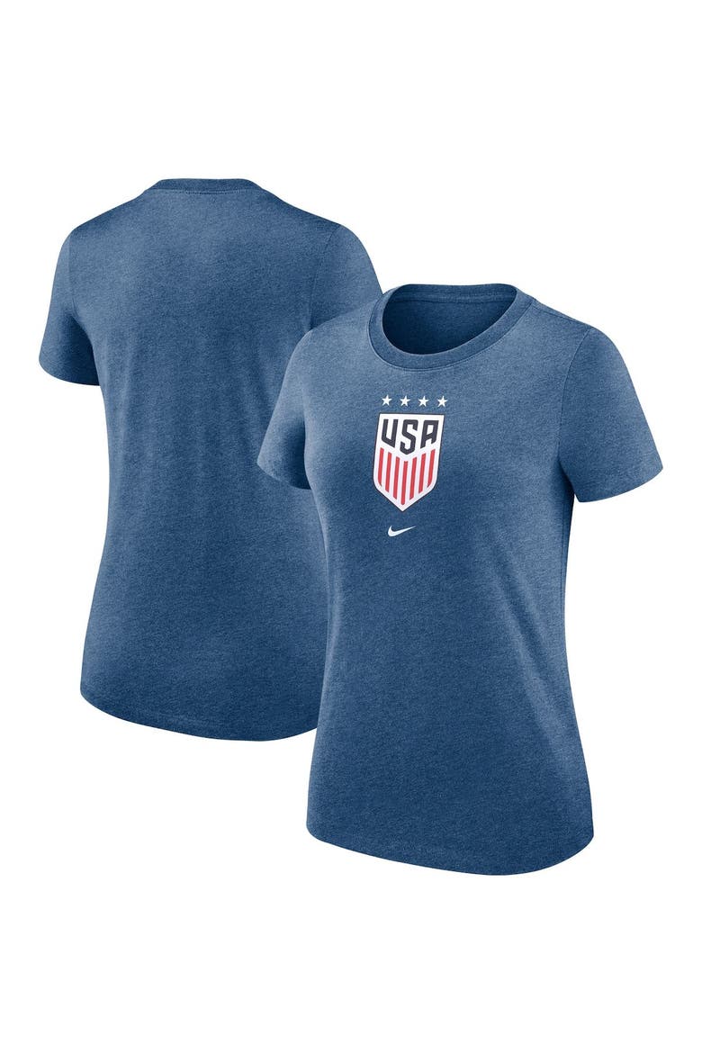 Women's Nike Blue USWNT Crest T-Shirt, Main, color, Blue