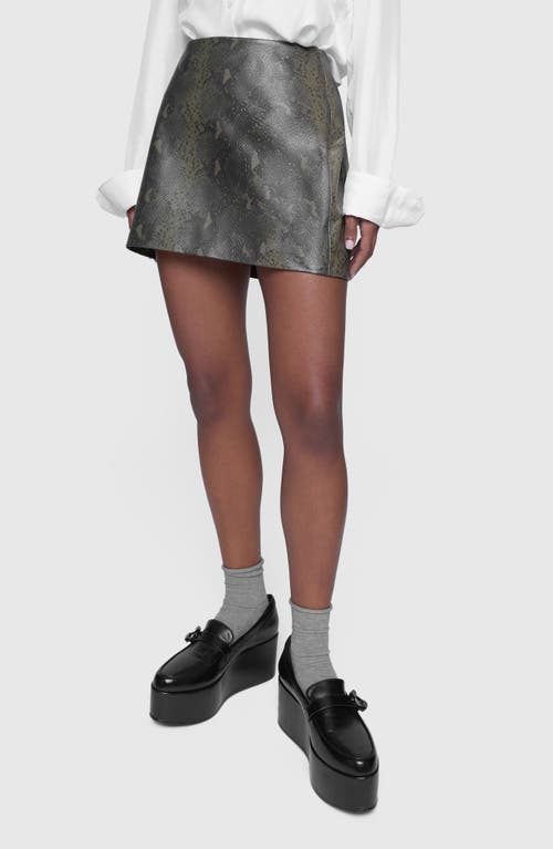 Rebecca Minkoff Jaci Mini Skirt In Army Snake