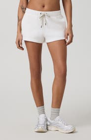 Vuori Cotton Blend Piquè Fleece Drawstring Shorts