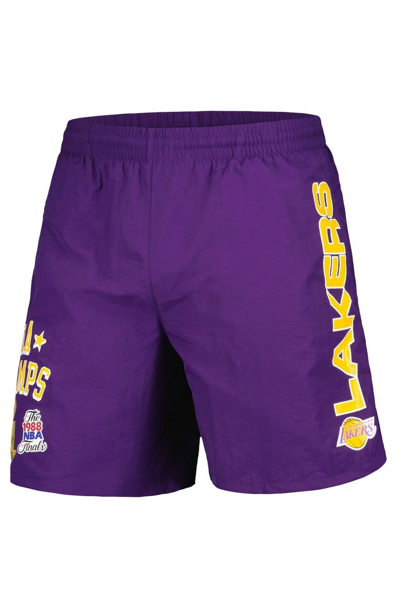 Mitchell & Ness Men's Mitchell & Ness Purple Los Angeles Lakers 1988 Finals Champions Heritage Shorts, Alternate, color, Purple