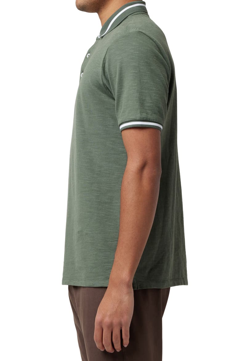 Match Point Tipped Slub Short Sleeve Polo, Alternate, color, CLOVER