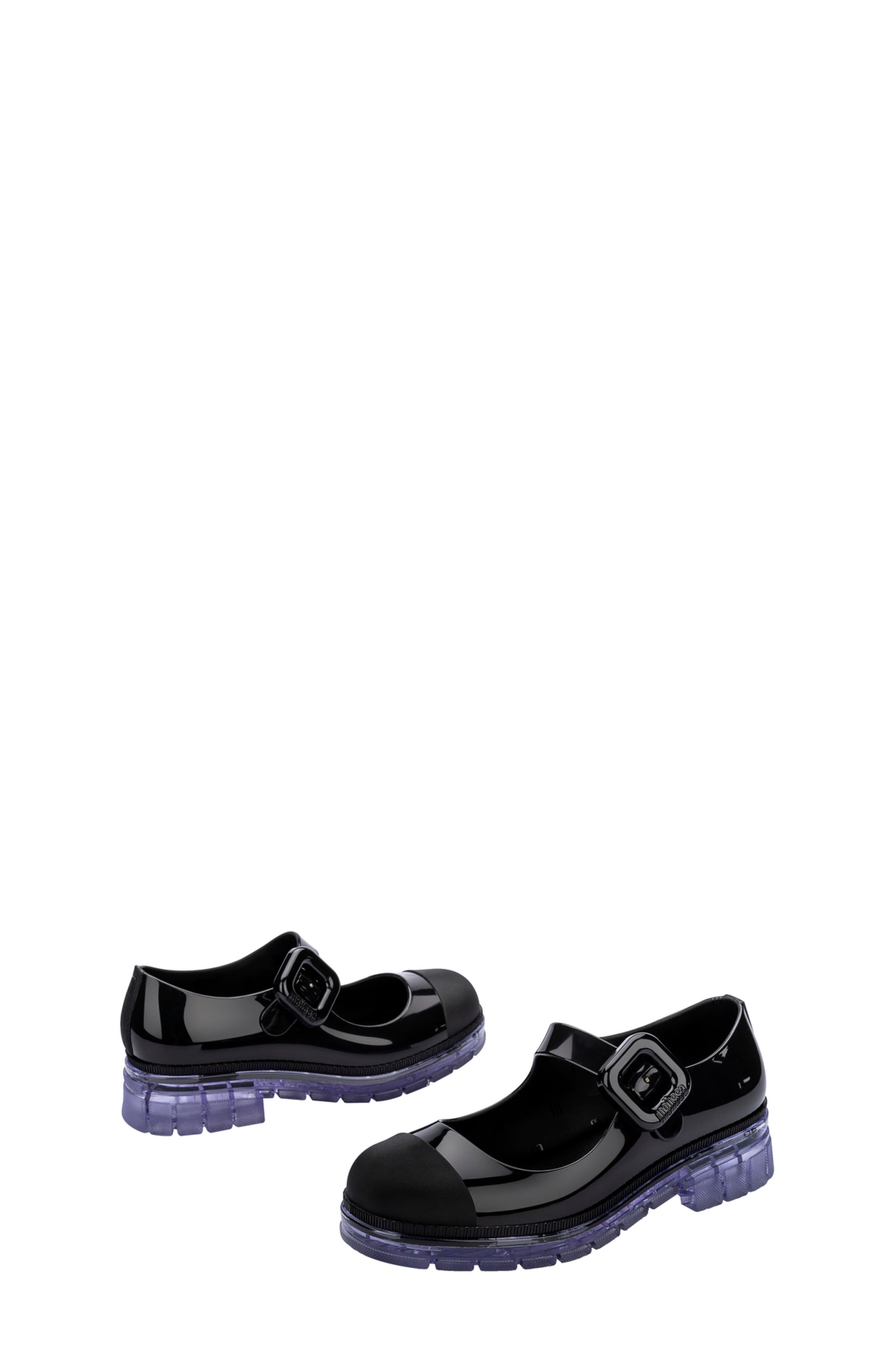 Mini Melissa Kids
 June Mary Jane Flat, Alternate, color, Black/ Clear