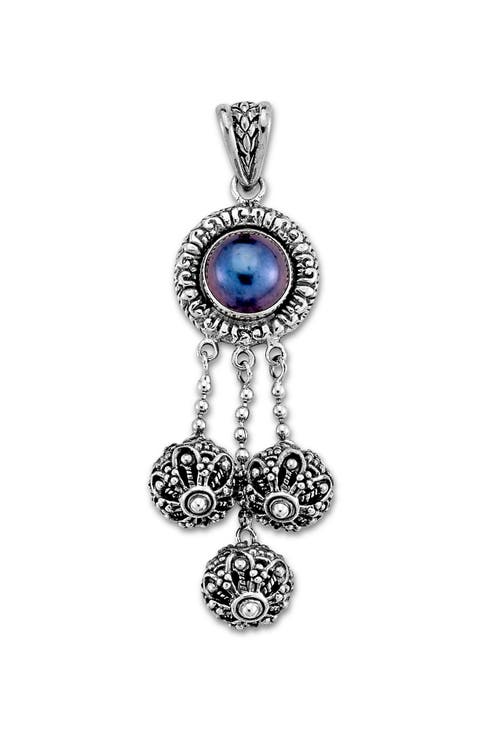 Blue Mabe Pearl Pendant