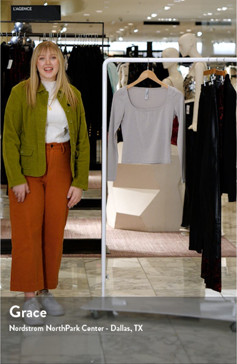 Square Neck Long Sleeve T-Shirt, sales video thumbnail