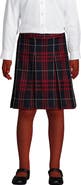 Lands' End School Uniform Girls Plaid Box Pleat Skirt Top of the Knee