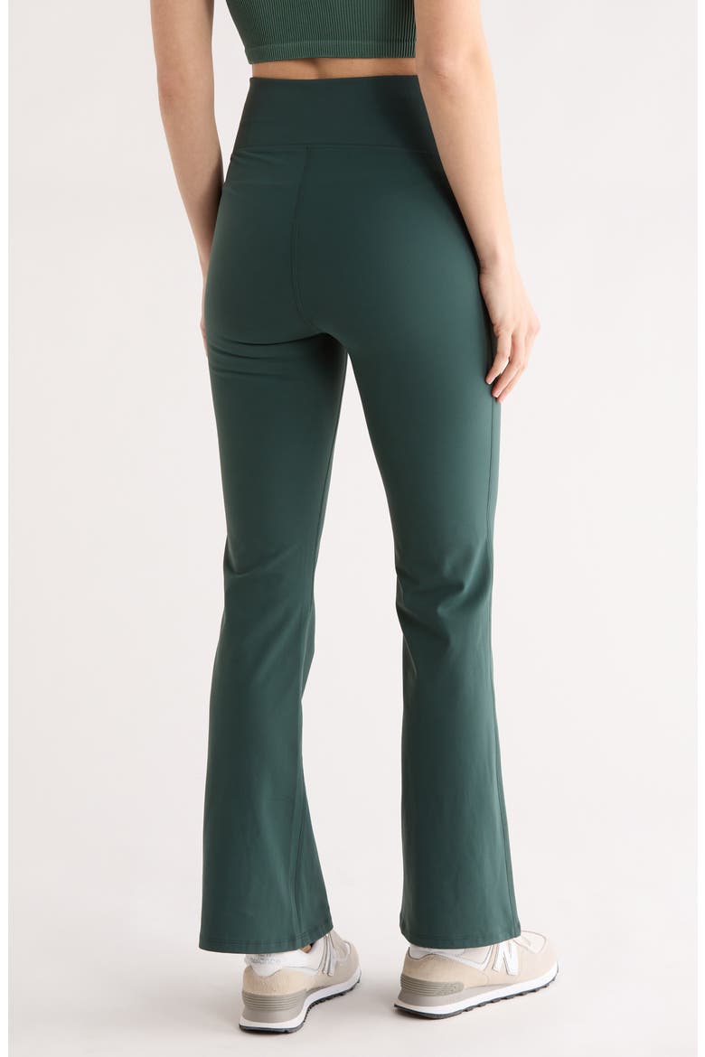 Perform High Waist Flare Leggings, Alternate, color, GREEN TIMBER