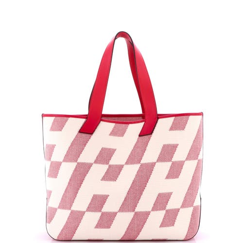 Pre-owned Hermes  Hermes Cabas H En Biais Tote Canvas With Leather 40 In Pink
