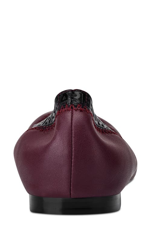 Karl Lagerfeld Paris Vinette Pointed Toe Flat In Burgundy