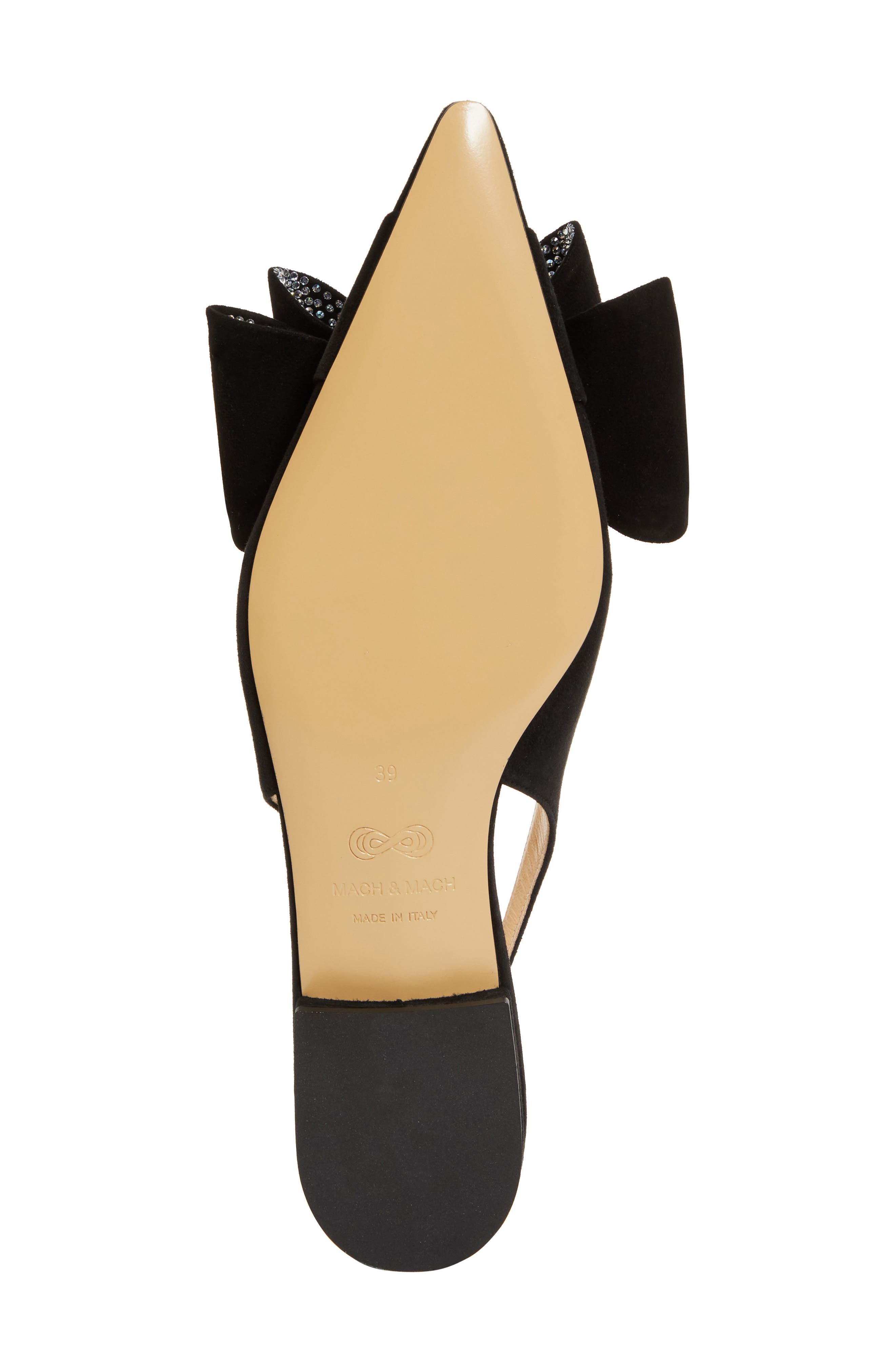 Mach & Mach Le Cadeau Pointed Toe Slingback Flat, Alternate, color, 