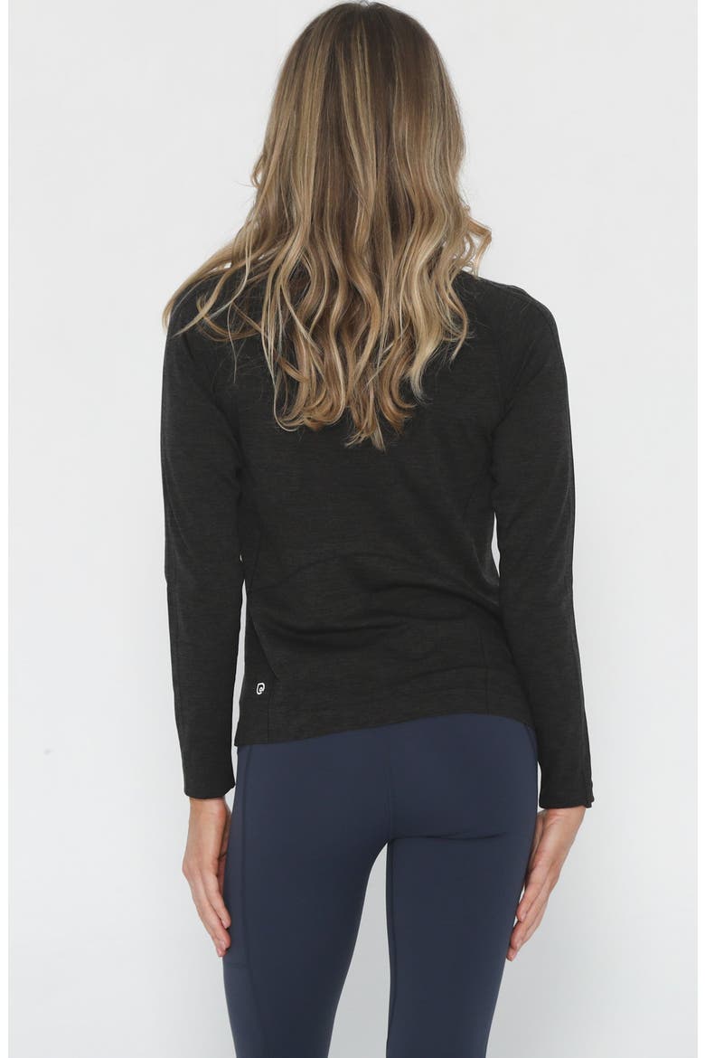 Aria Running Seamless Nursing Tee Long Sleeve, Alternate, color, Noir