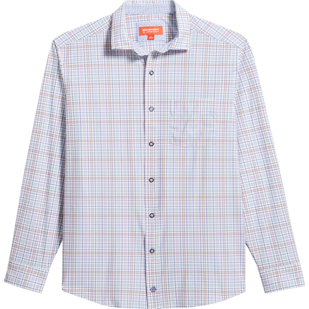 Johnston & Murphy Xc Motion Performance Knit Button-up Shirt In Multi