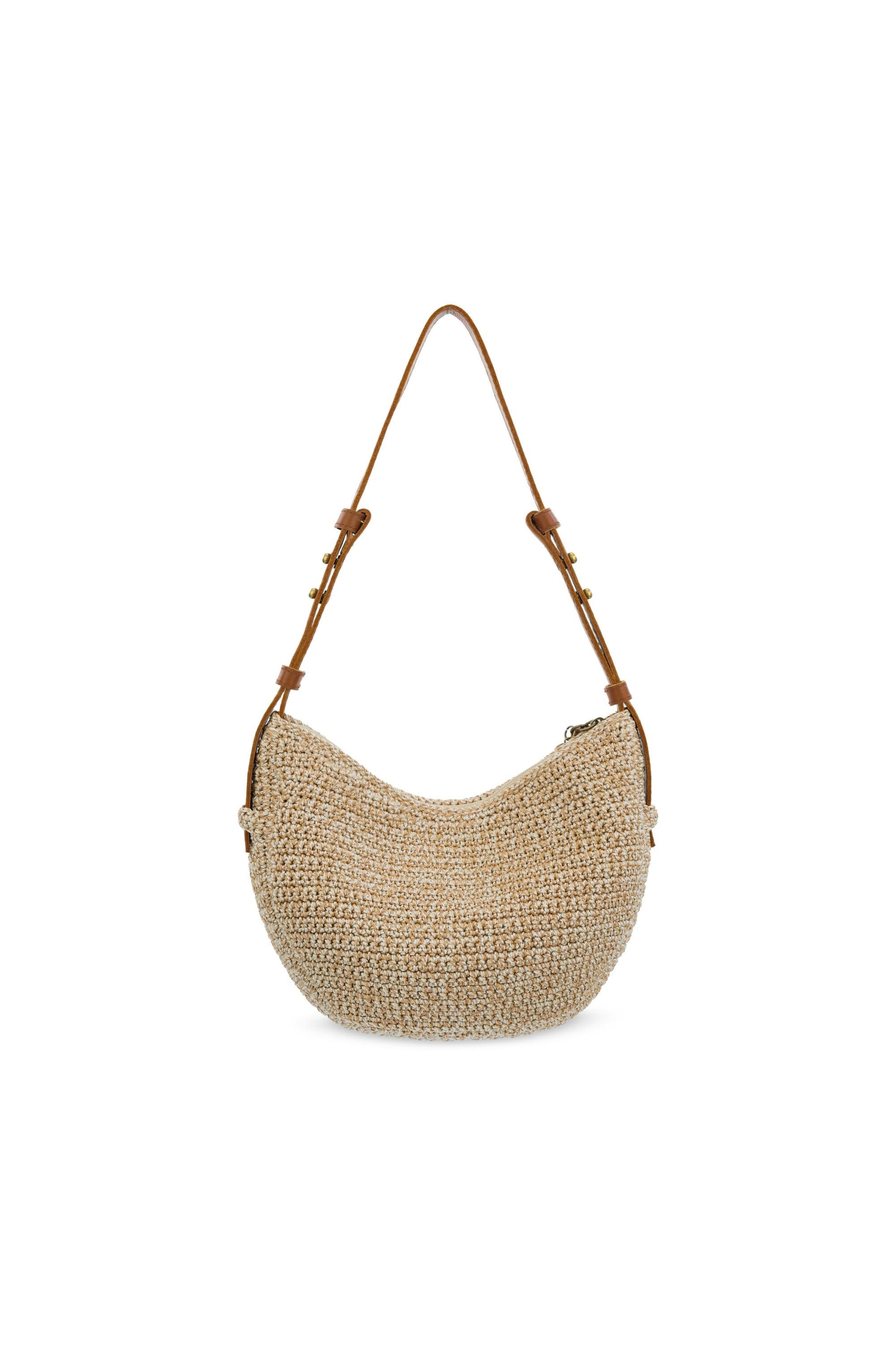 The Sak Tess Shoulder Bag Hand Crochet, Alternate, color, Bamboo Static