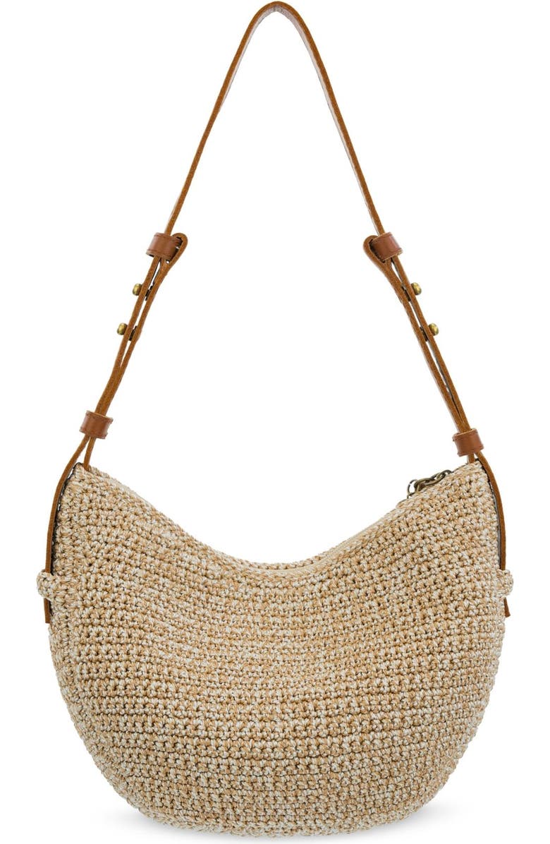 The Sak Tess Shoulder Bag Hand Crochet, Alternate, color, Bamboo Static