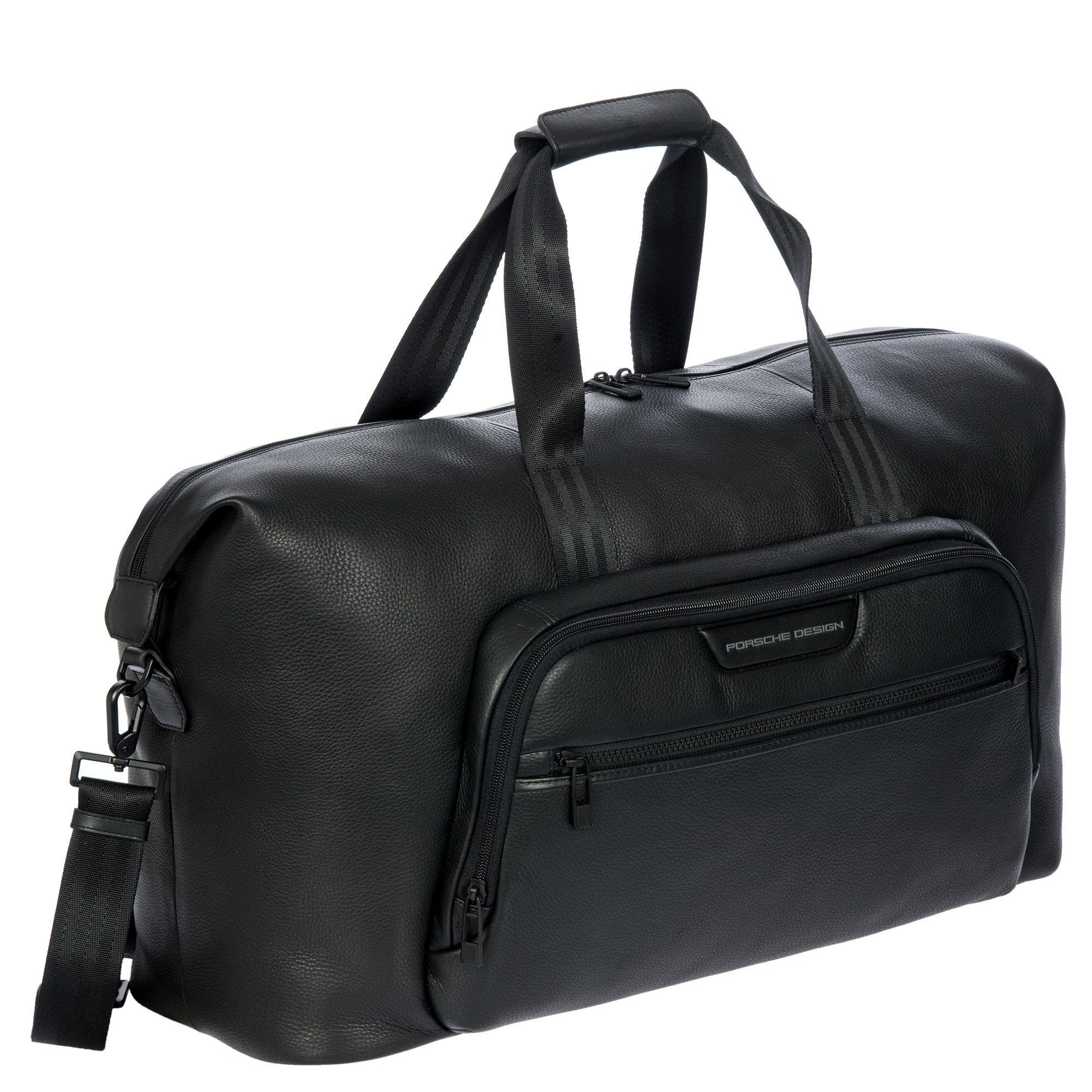 Porsche Design Roadster Leather EVO Weekender, Alternate, color, Black