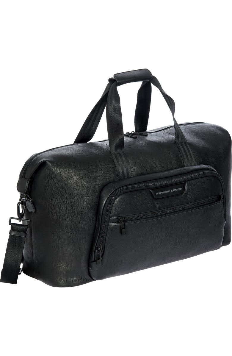 Porsche Design Roadster Leather EVO Weekender, Alternate, color, Black