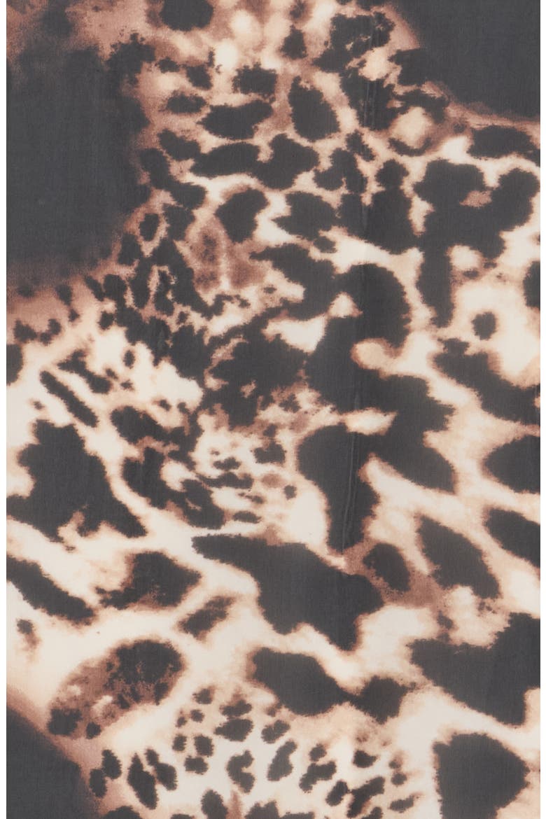 Ombre Animal Print Square Scarf, Alternate, color, BROWN
