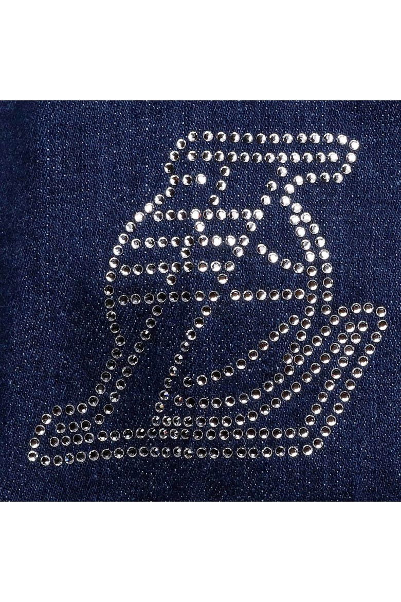 Women's Lusso Blue Los Angeles Lakers Georgie Swarovski Crystals Button-Up Denim Jacket, Alternate, color, Blue