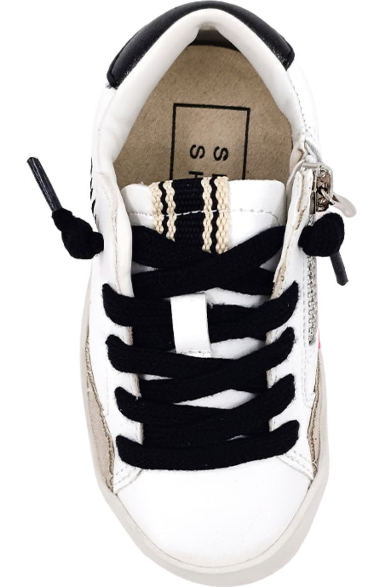 SHUSHOP Kids' Ruby Sneaker, Alternate, color, Black And White