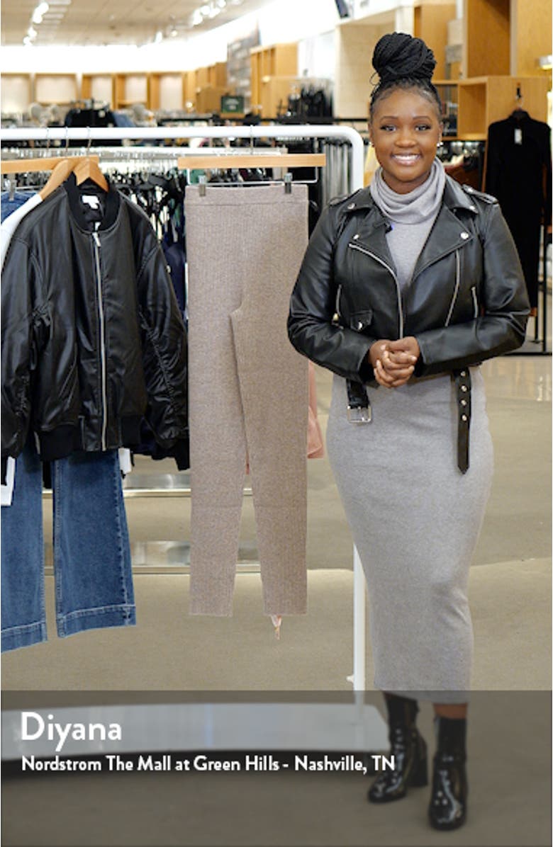 Rosmina Sweater Knit Wool Rib Leggings, sales video thumbnail