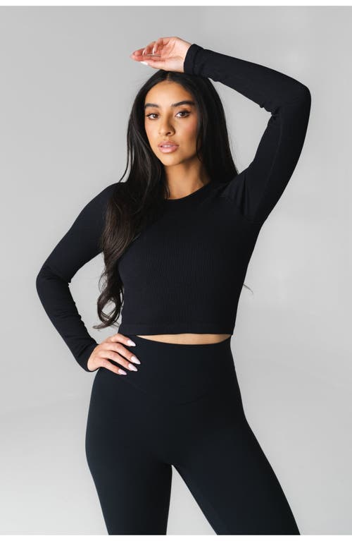 Vitality Synergy Open Back Long Sleeve In Black