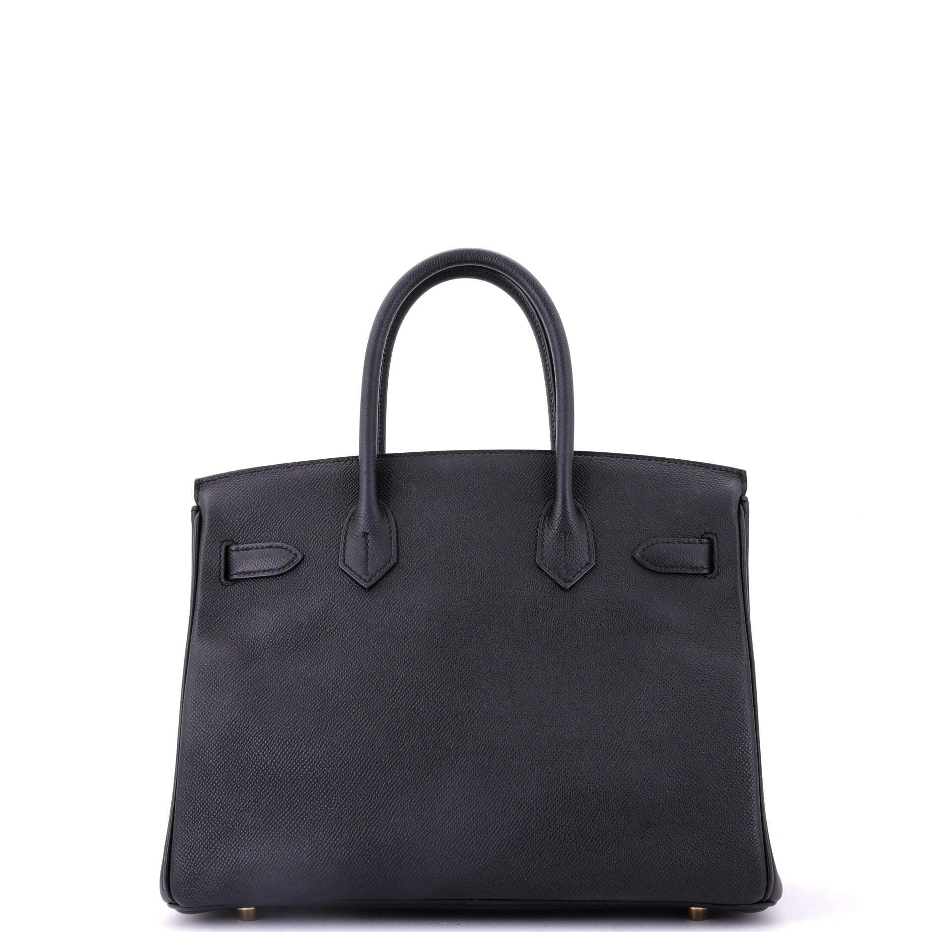 Pre-Owned Hermes Birkin Handbag Black Epsom with Gold Hardware 30, Alternate, color, 