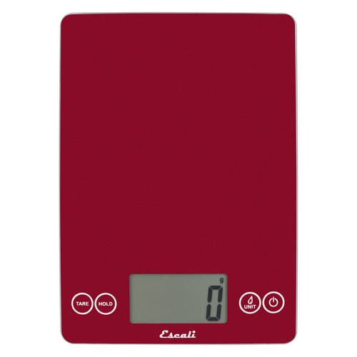 Escali Arti Glass Digital Scale In Red