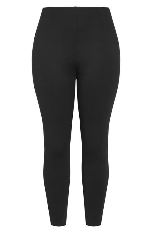 City Chic Cora Ponte Leggings In Black