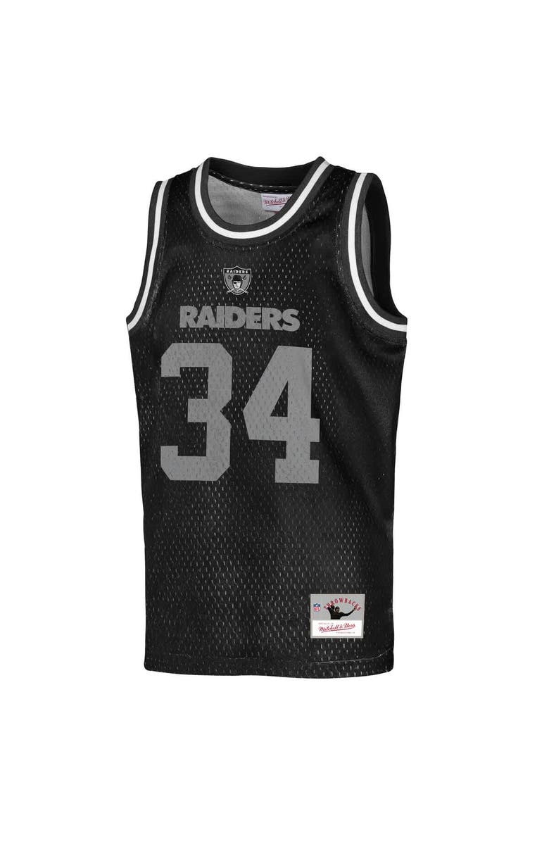 Mitchell & Ness Youth Mitchell & Ness Bo Jackson Black Las Vegas Raiders Retired Player NFL Basketball Fashion Jersey, Alternate, color, Black