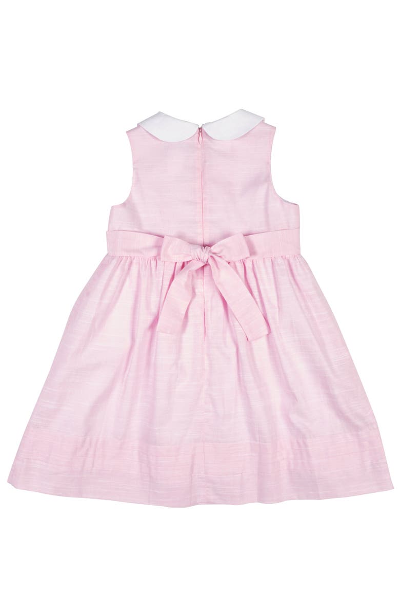 Florence Eiseman Linen-Look Dress With Flowers, Alternate, color, Pink