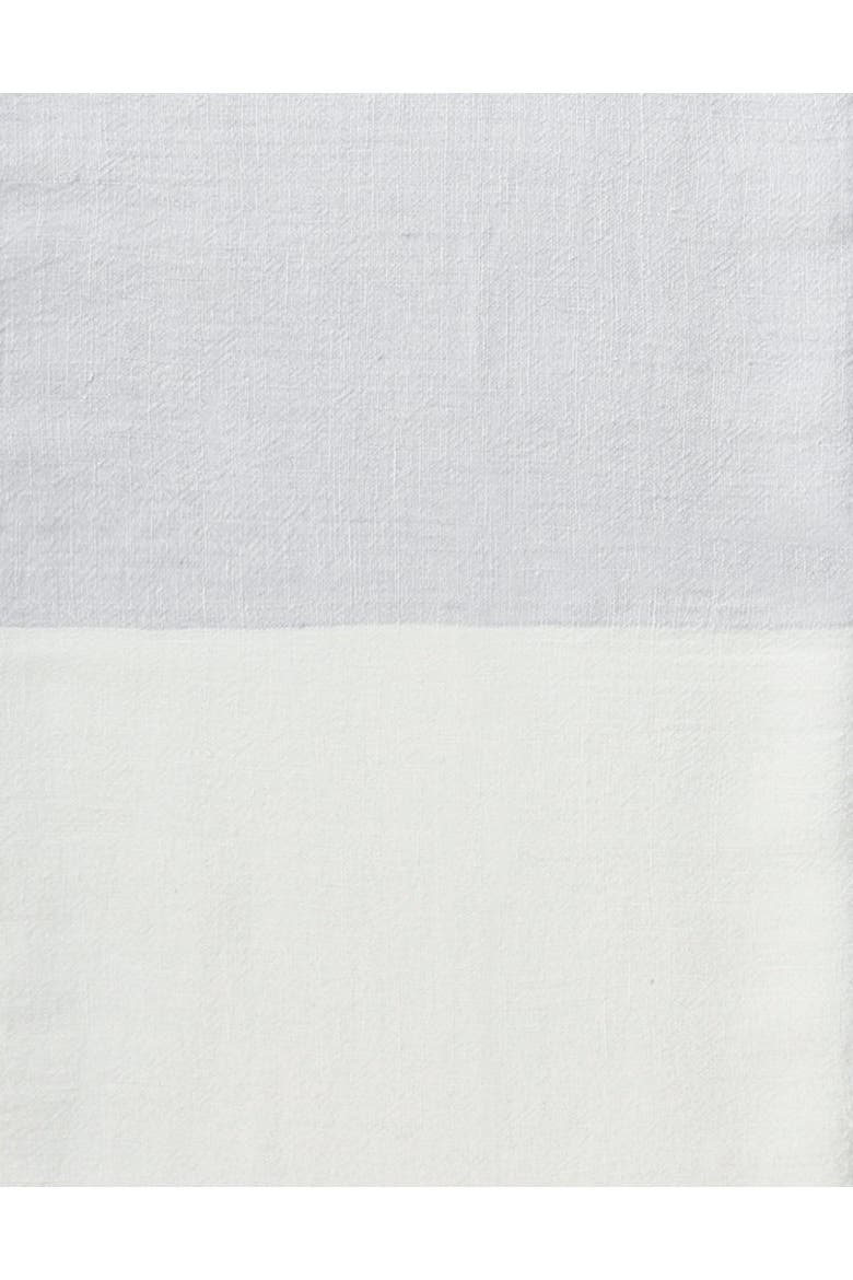 Light Grey Colorblocked Linen Blanket with Tassels, Alternate, color, Grey